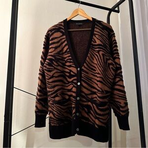 Banana Republic soft Mohair Tiger print Cardigan